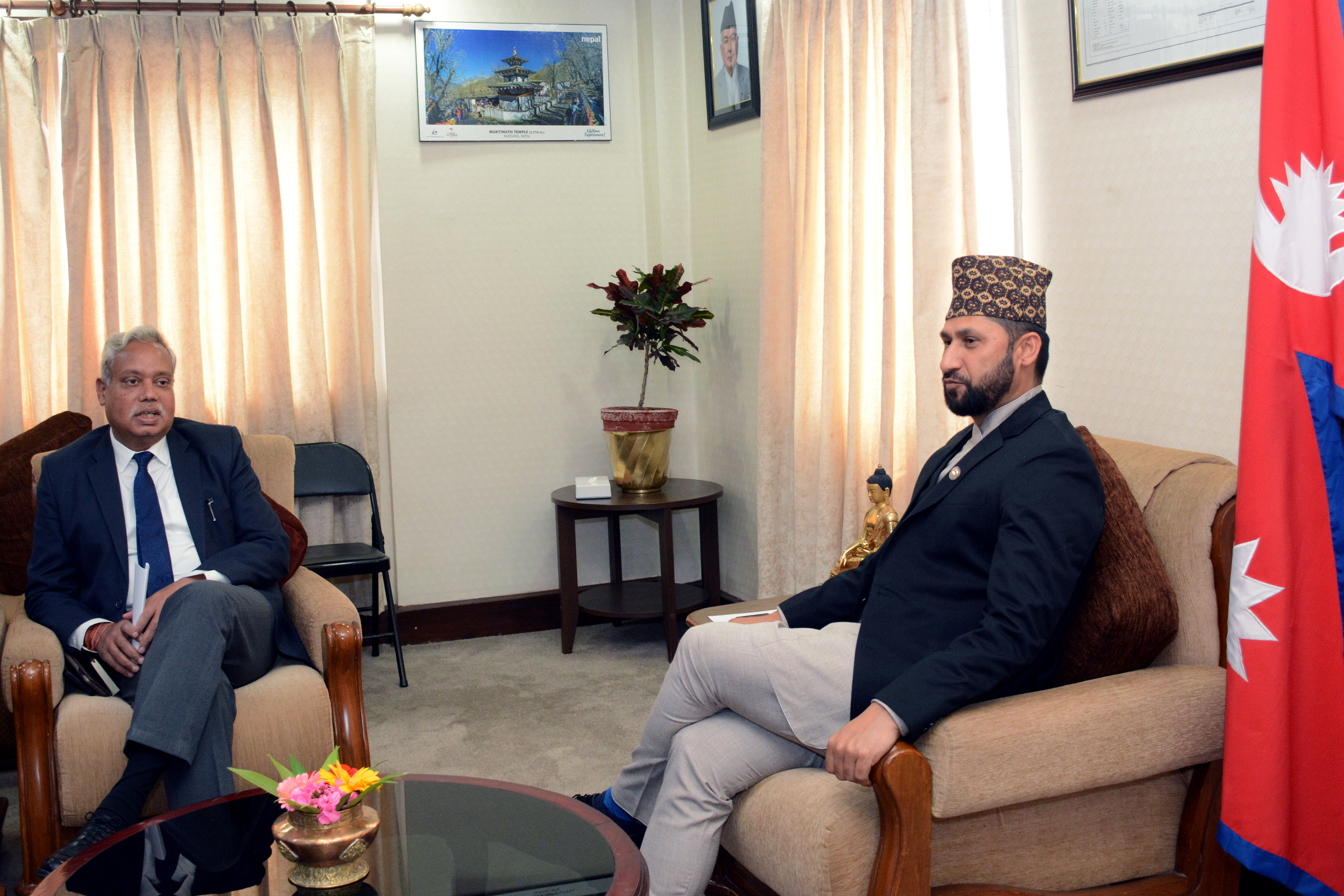 Indian Ambassador to Nepal, Naveen Srivastava, held a crucial meeting with Deputy Prime Minister and Home Minister,  March 26,2024